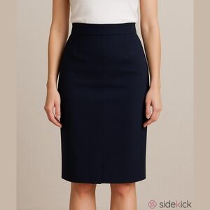 FEMME Elegant Navy Blue Pencil Skirt Size Large